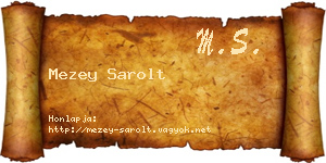Mezey Sarolt névjegykártya